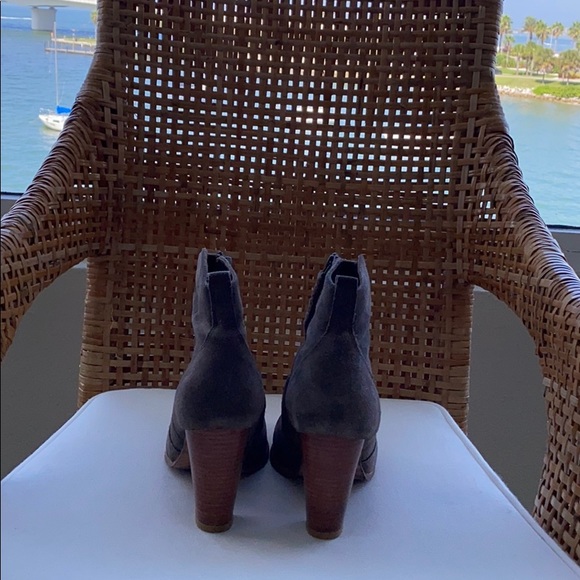 Joie Tan Suede Heeled Ankle Boots - Picture 4 of 5